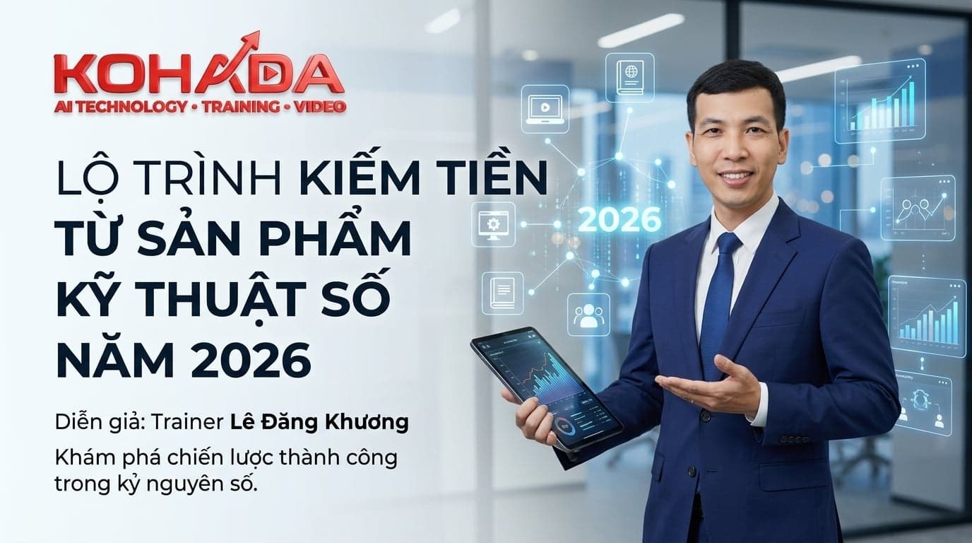 Lộ Trình Kiếm Tiền Từ Sản Phẩm Số 2026 — Trainer Nguyễn Chủy Vinh